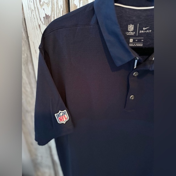 Nike NFL Cowboys OnField Polo Size XL Drifit Navy - Picture 4 of 8